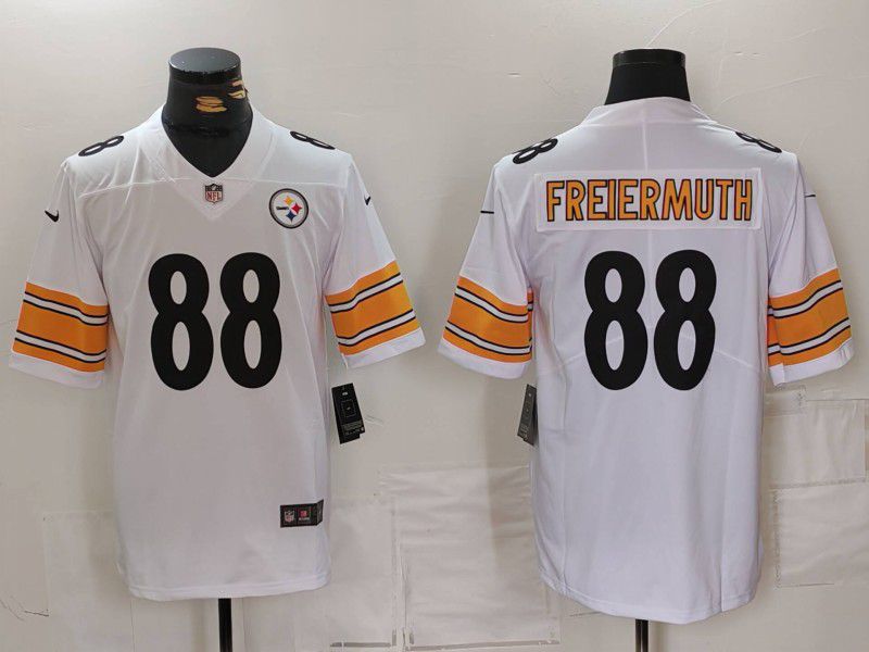 Men Pittsburgh Steelers #88 Freiermuth White 2024 Nike Vapor Limited NFL Jersey->los angeles dodgers->MLB Jersey